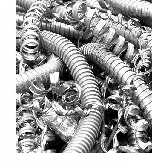 Pile of different metals